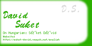 david suket business card